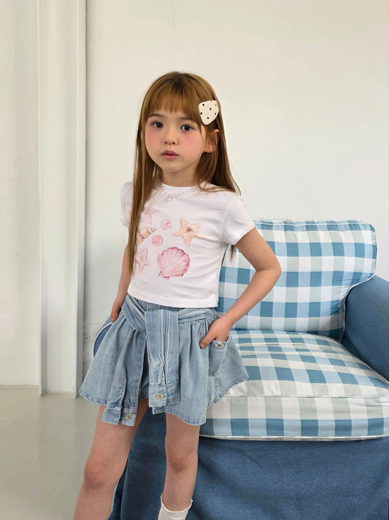 Ellymolly - Korean Children Fashion - #magicofchildhood - Shell Crop Tee - 8