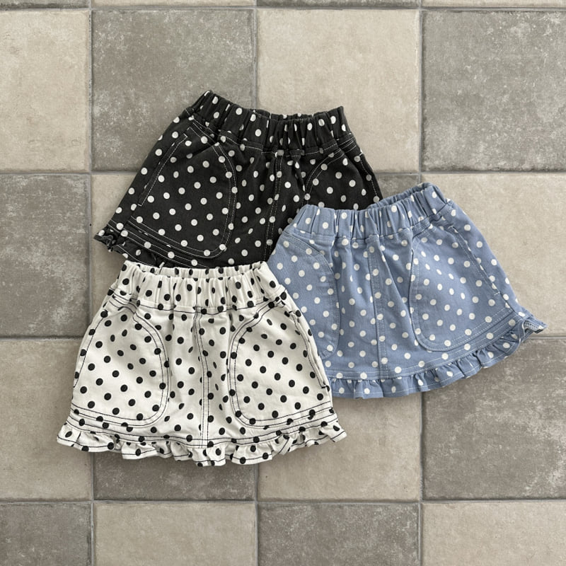 Ellymolly - Korean Children Fashion - #magicofchildhood - Dot Frill Skirt