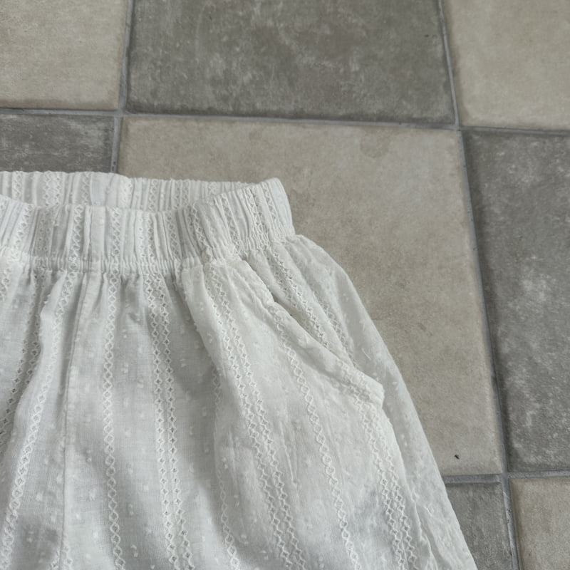 Ellymolly - Korean Children Fashion - #magicofchildhood - Natural Pintuck Frill Pants - 3