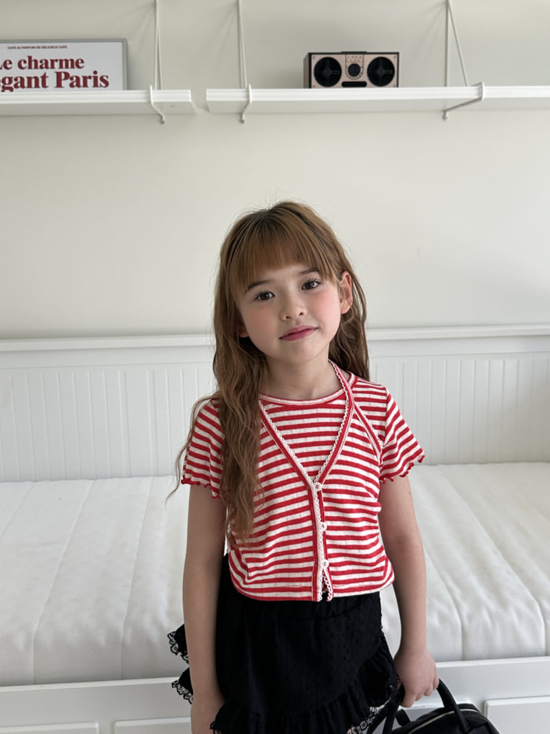 Ellymolly - Korean Children Fashion - #magicofchildhood - Pinko Shirring Cardigan Tee - 10