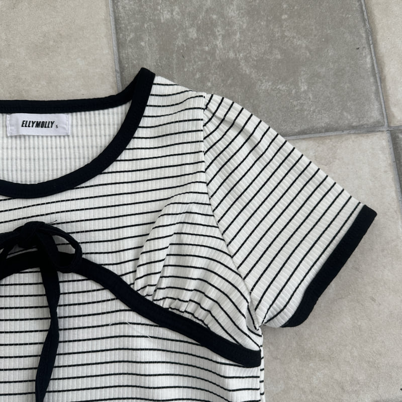 Ellymolly - Korean Children Fashion - #magicofchildhood - Striped Limit One-piece - 6