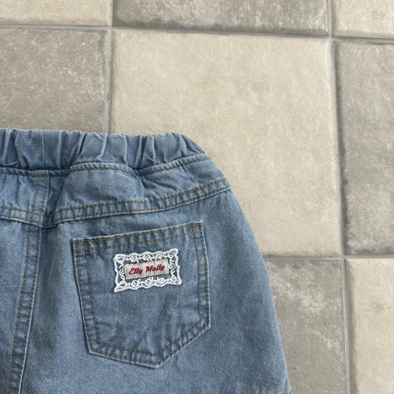 Ellymolly - Korean Children Fashion - #minifashionista - Nana Wrap Denim Skirt - 3