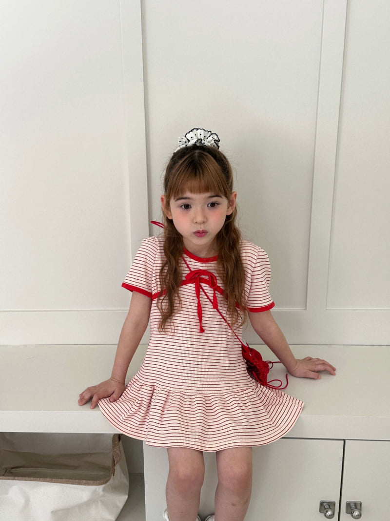 Ellymolly - Korean Children Fashion - #minifashionista - Striped Limit One-piece - 7