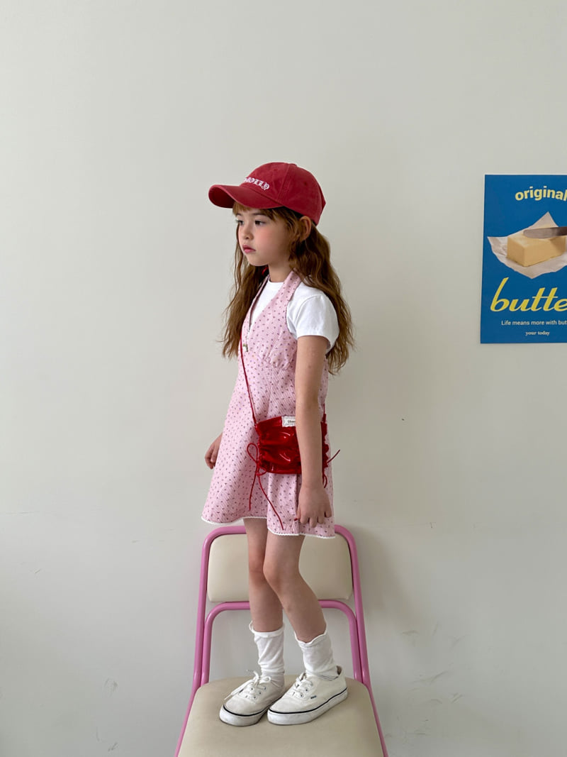 Ellymolly - Korean Children Fashion - #prettylittlegirls - Cherry Halter One-Piece - 7