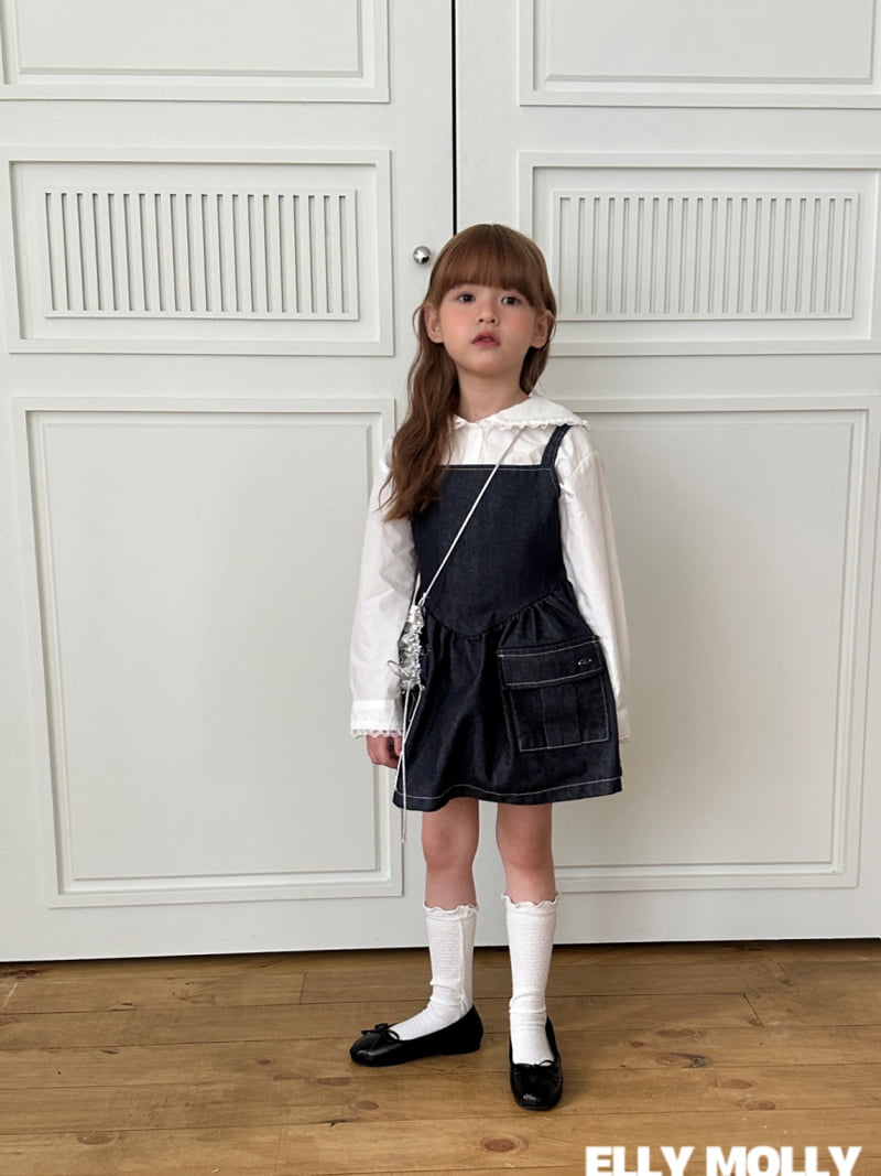 Ellymolly - Korean Children Fashion - #stylishchildhood - Non-Fade Big Pocket One-piece - 9