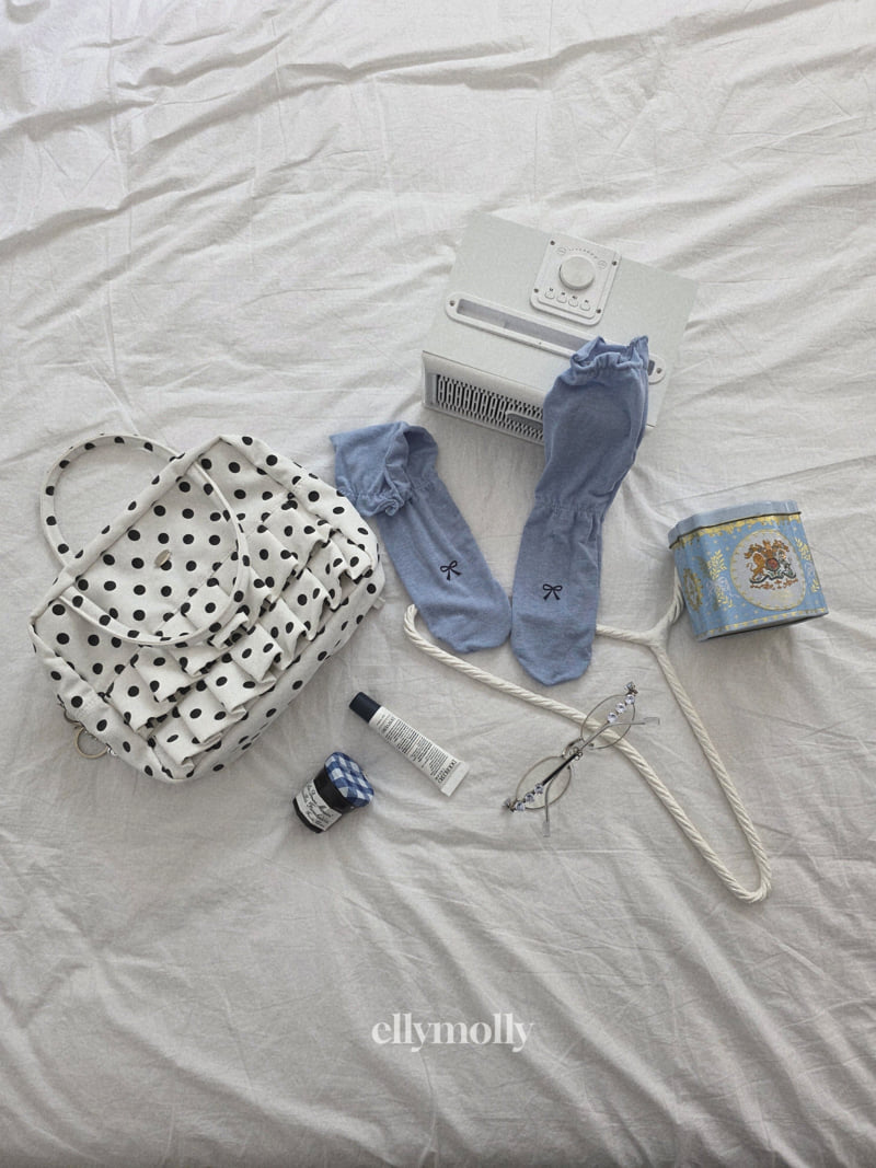 Ellymolly - Korean Children Fashion - #stylishchildhood - Ribbon Wave Socks - 6