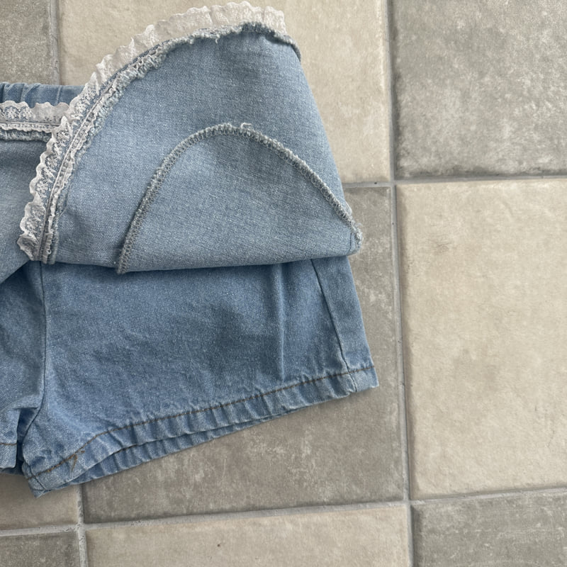 Ellymolly - Korean Children Fashion - #todddlerfashion - Nana Wrap Denim Skirt - 5