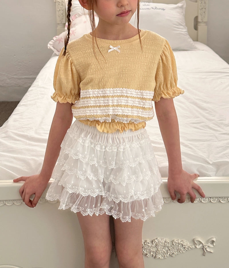 Ellymolly - Korean Children Fashion - #todddlerfashion - Cake Cancan Pants - 8