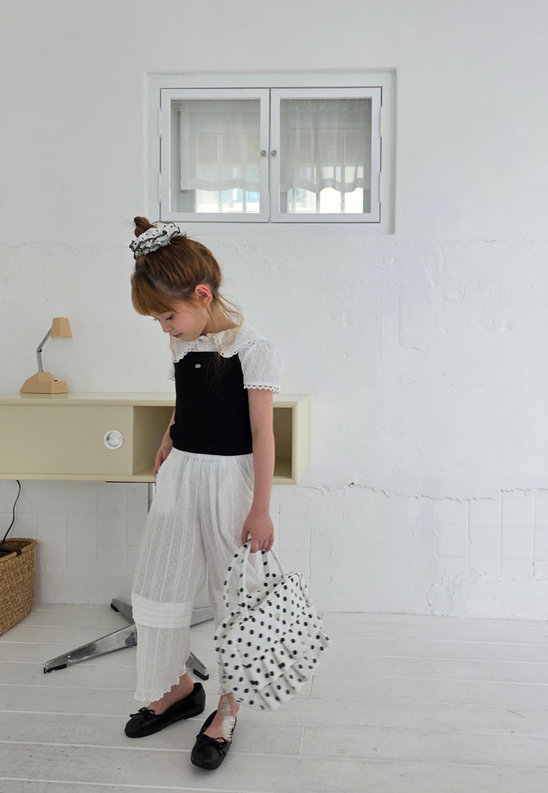 Ellymolly - Korean Children Fashion - #toddlerclothing - Natural Pintuck Frill Pants - 7