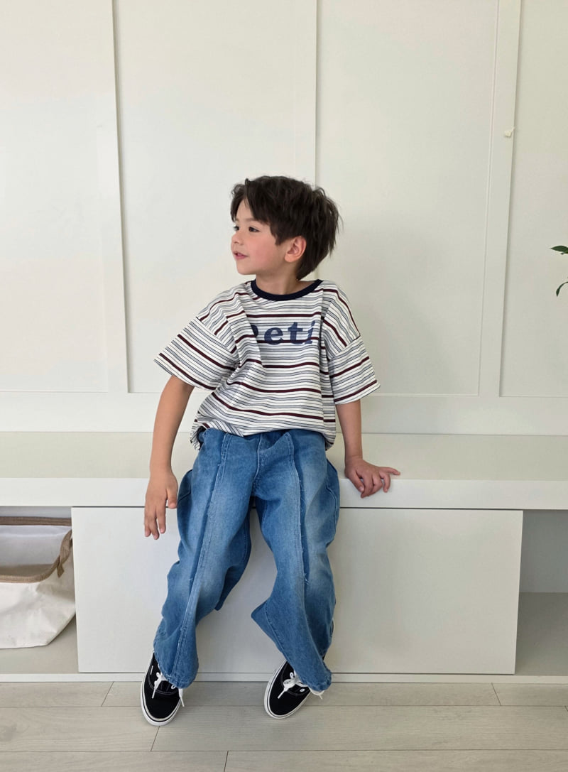 Ellymolly - Korean Children Fashion - #toddlerclothing - Adult Cut Denim Pants - 12