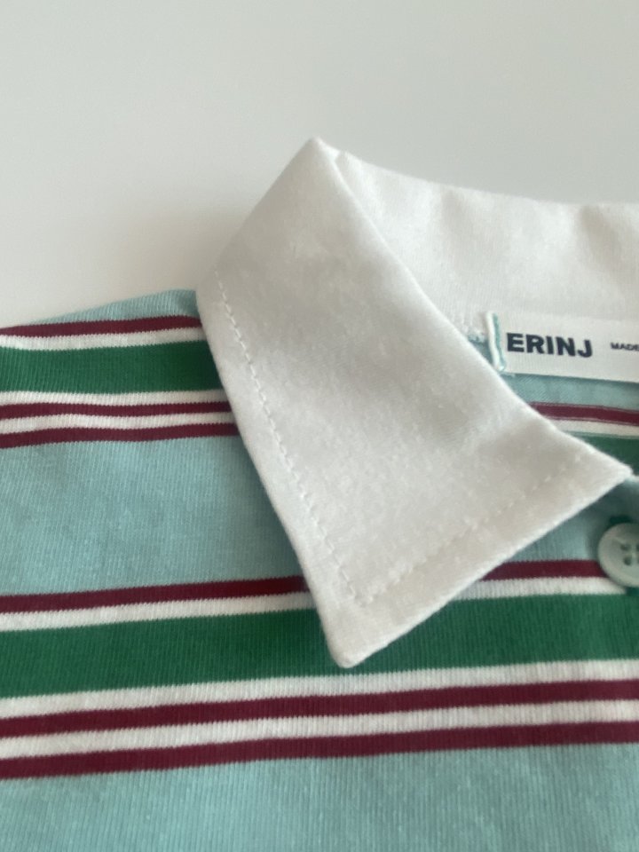 Erin J - Korean Children Fashion - #Kfashion4kids - Stripe Collar Tee - 7