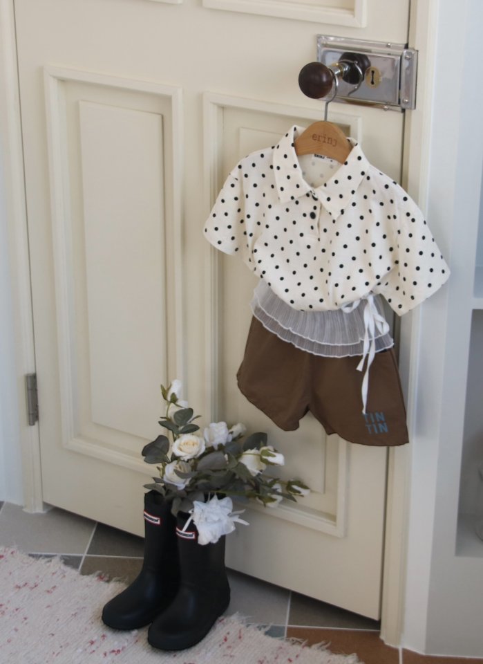 Erin J - Korean Children Fashion - #Kfashion4kids - Dot Collar Tee - 7