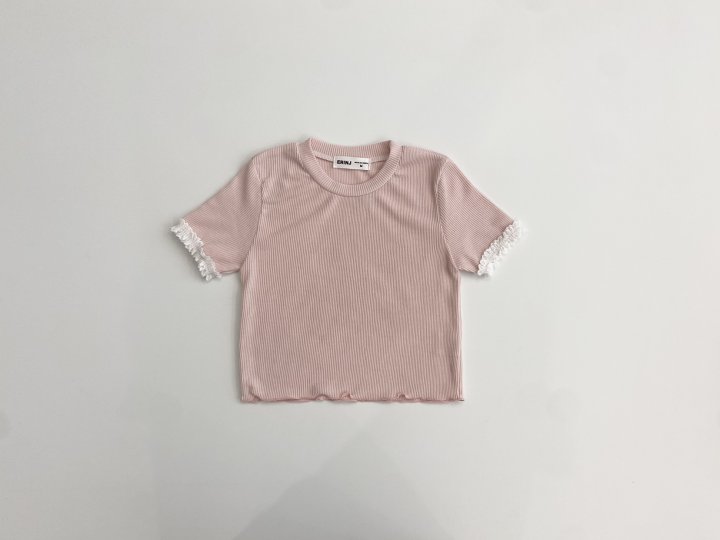 Erin J - Korean Children Fashion - #kidzfashiontrend - Lace Rib Tee - 4