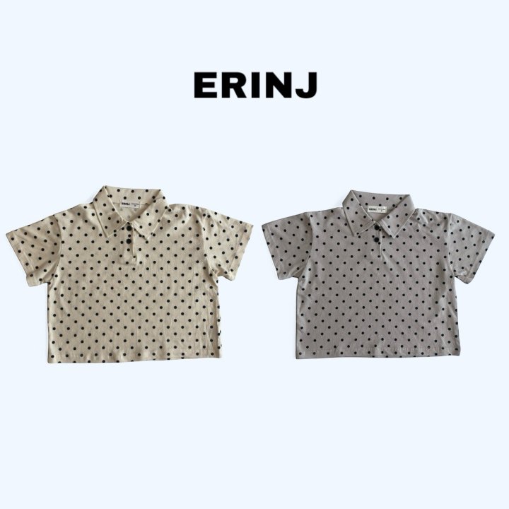 Erin J - Korean Children Fashion - #designkidswear - Dot Collar Tee