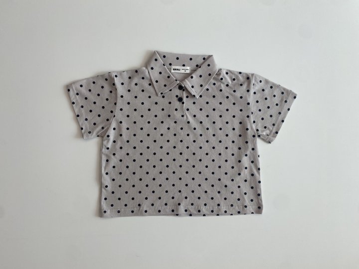 Erin J - Korean Children Fashion - #fashionkids - Dot Collar Tee - 3