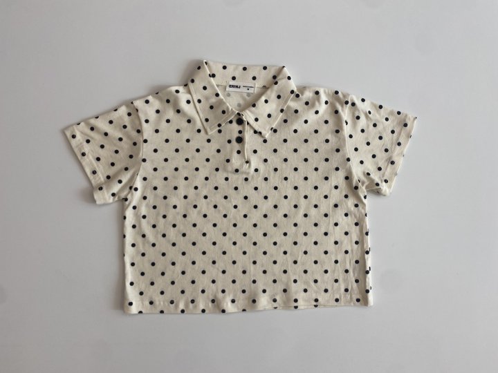 Erin J - Korean Children Fashion - #fashionkids - Dot Collar Tee - 4