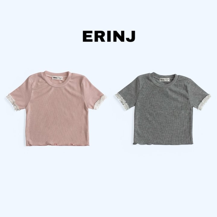 Erin J - Korean Children Fashion - #kidsshorts - Lace Rib Tee