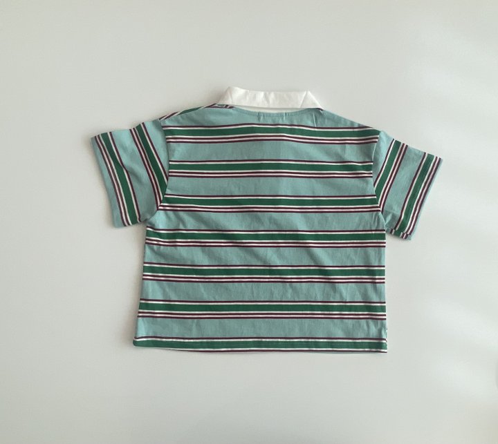 Erin J - Korean Children Fashion - #kidsstore - Stripe Collar Tee - 5