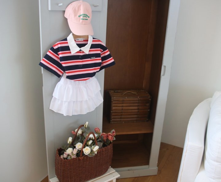 Erin J - Korean Children Fashion - #littlefashionista - Stripe Collar Tee - 8