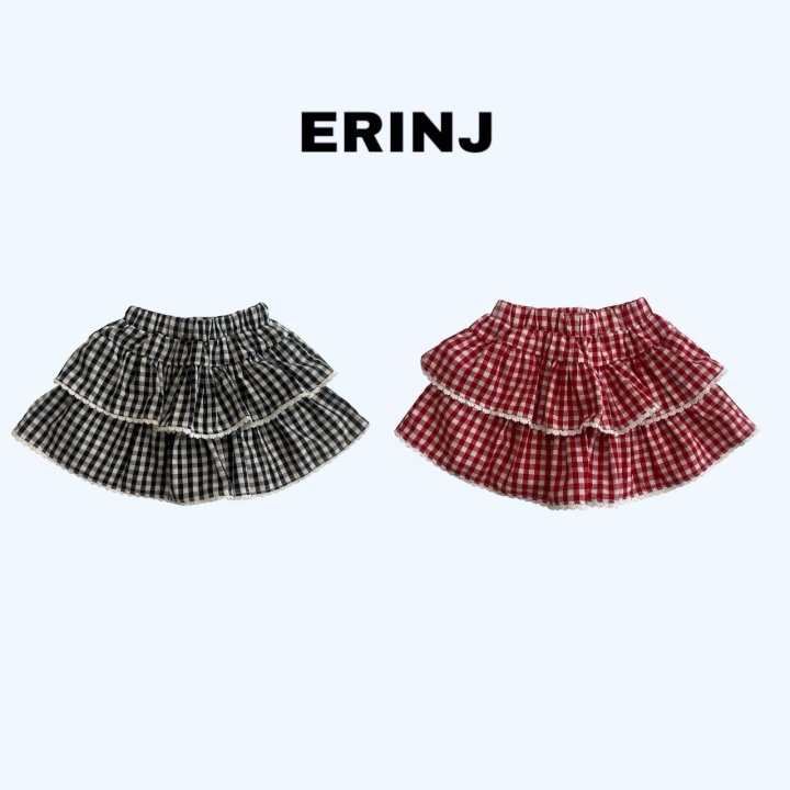 Erin J - Korean Children Fashion - #magicofchildhood - Check Cancan Skirt