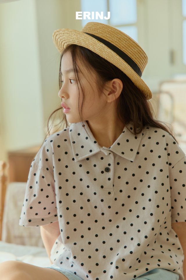 Erin J - Korean Children Fashion - #magicofchildhood - Dot Collar Tee - 9