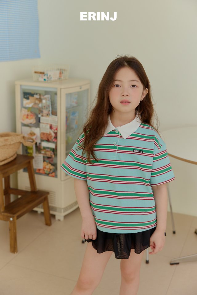 Erin J - Korean Children Fashion - #minifashionista - Stripe Collar Tee - 10
