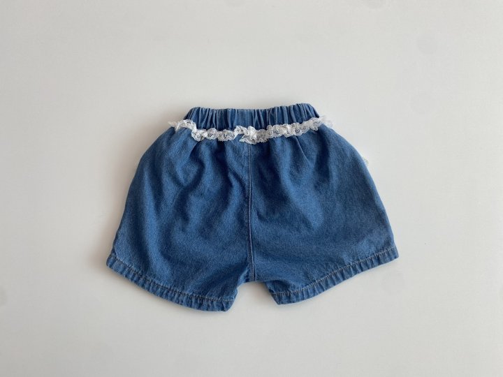 Erin J - Korean Children Fashion - #minifashionista - Lace Denim Shorts - 7
