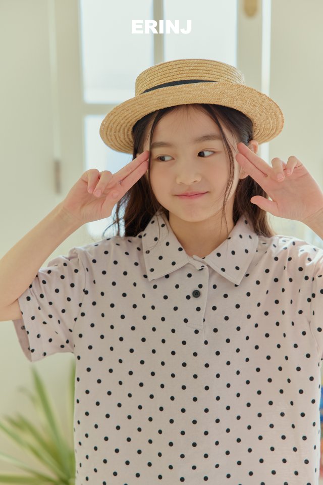 Erin J - Korean Children Fashion - #prettylittlegirls - Dot Collar Tee - 11
