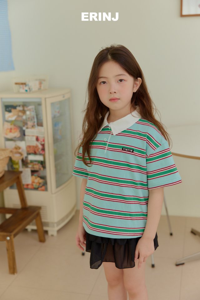 Erin J - Korean Children Fashion - #todddlerfashion - Stripe Collar Tee - 12