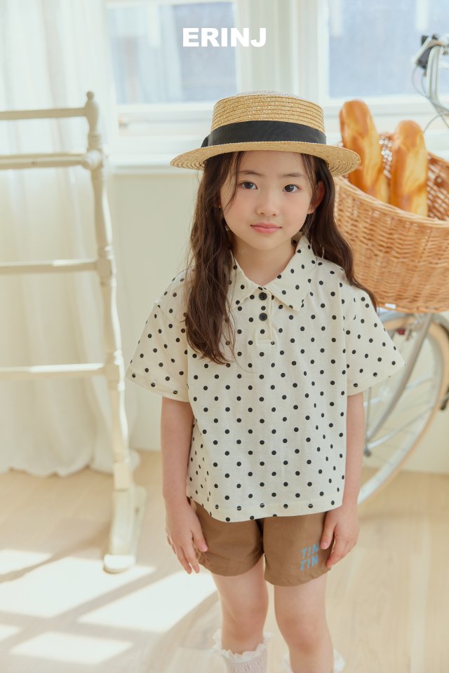 Erin J - Korean Children Fashion - #todddlerfashion - Dot Collar Tee - 12