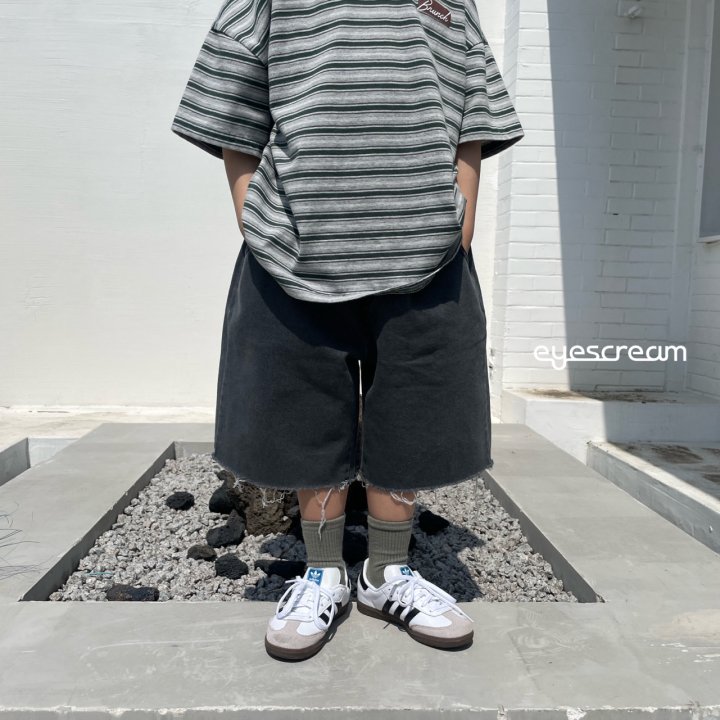 Eyescream - Korean Children Fashion - #kidsshorts - Cutting Denim Pants - 3