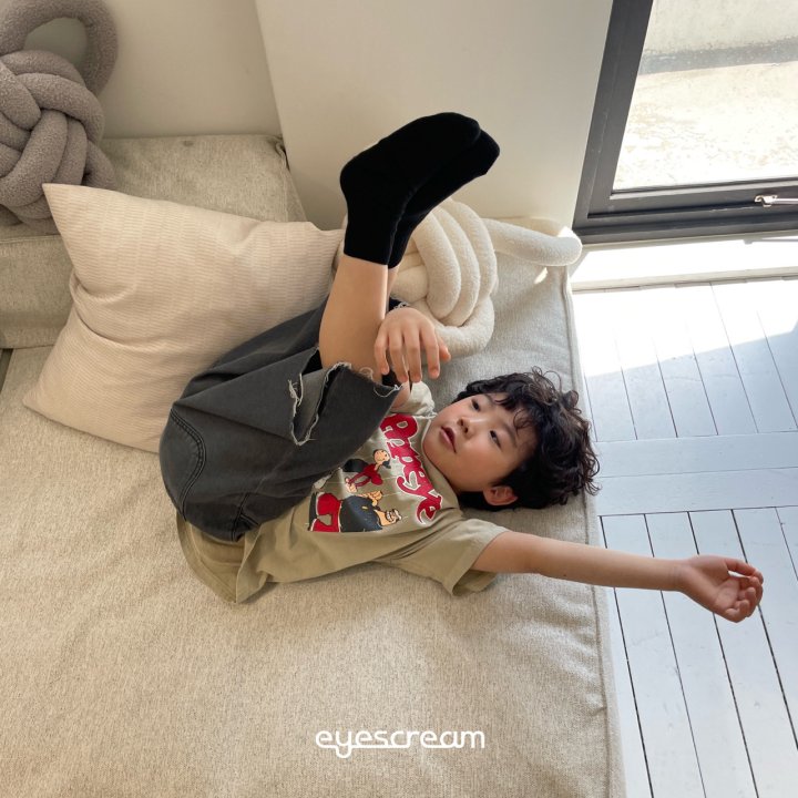 Eyescream - Korean Children Fashion - #todddlerfashion - Cutting Denim Pants - 11