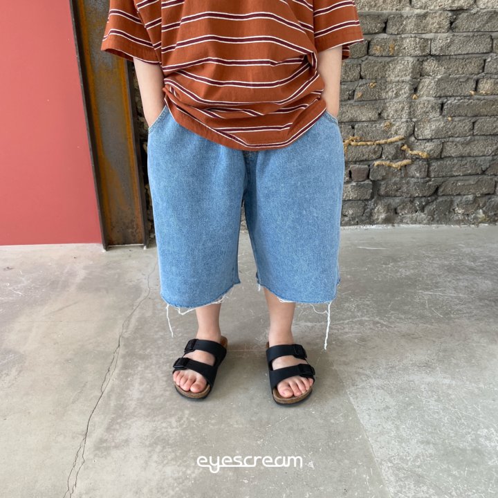 Eyescream - Korean Children Fashion - #toddlerclothing - Cutting Denim Pants - 12