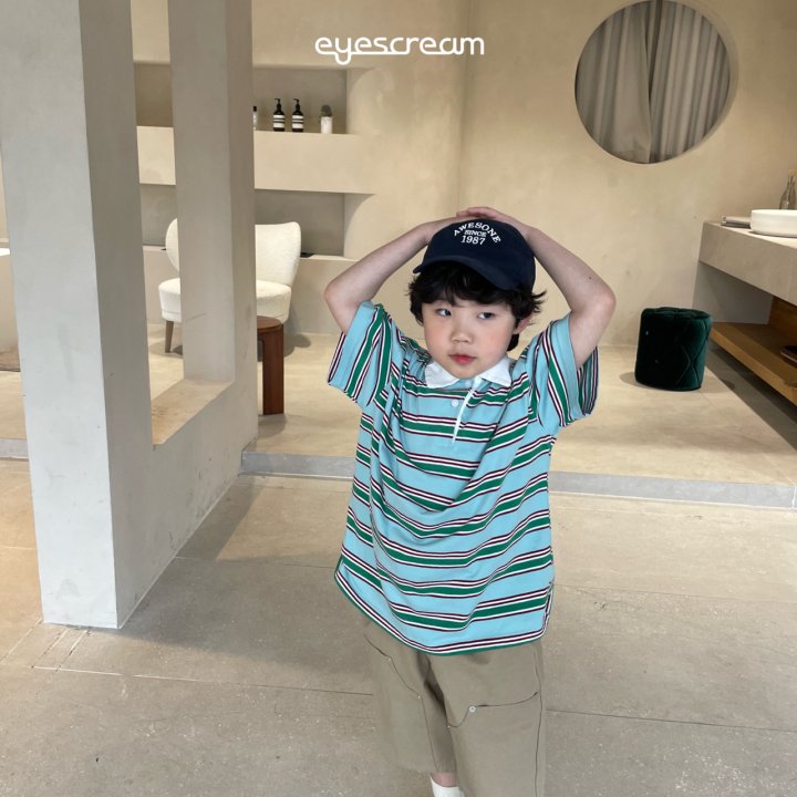 Eyescream - Korean Children Fashion - #todddlerfashion - Heart Rugby Tee - 4