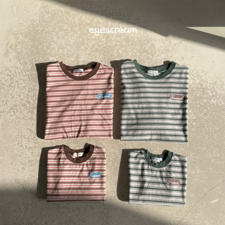 Eyescream - Korean Women Fashion - #momslook - Brunch Stripe Tee ADULT