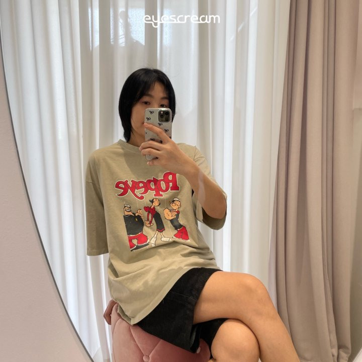 Eyescream - Korean Women Fashion - #restrostyle - Popeye Pigment Tee ADULT - 9