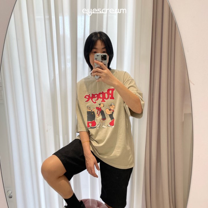 Eyescream - Korean Women Fashion - #vintagekidsstyle - Popeye Pigment Tee ADULT - 7