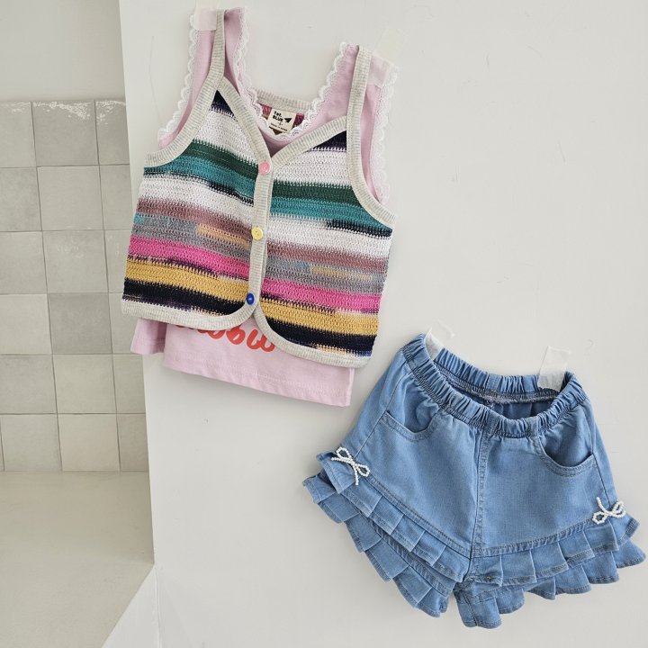 Strap Sleeveless Cardigan by Firstblue for Child - view 9