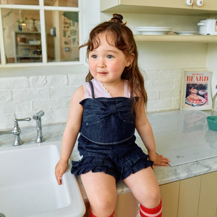 Firstblue - Korean Children Fashion - #Kfashion4kids - Denim Bustier - 8