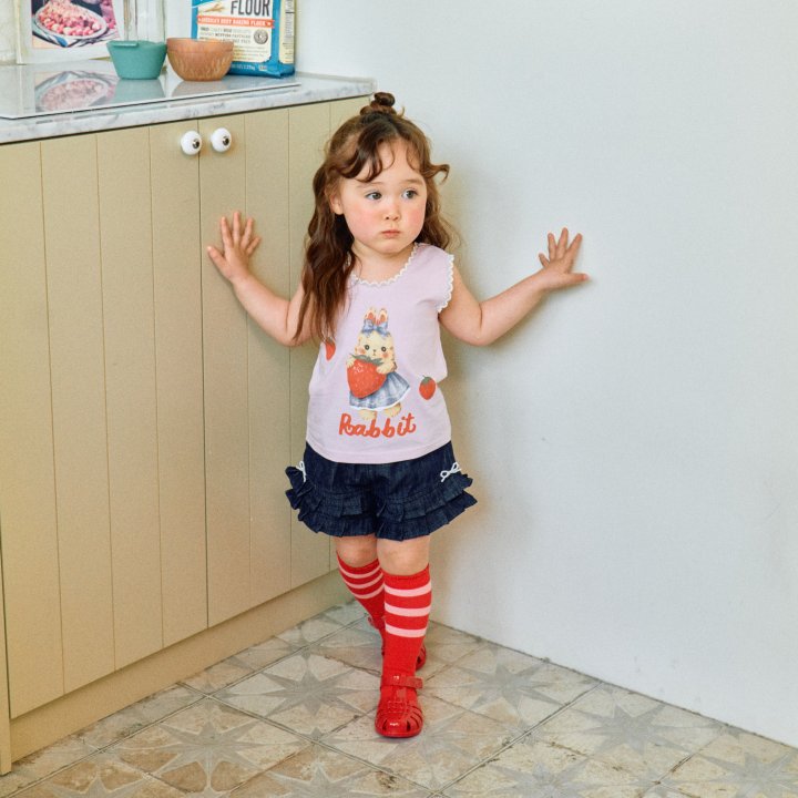Firstblue - Korean Children Fashion - #childofig - Rabbit Lace Sleeveless Tee - 7