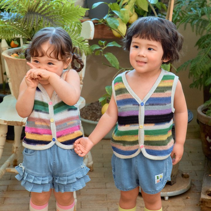 Strap Sleeveless Cardigan by Firstblue for Child - view 1