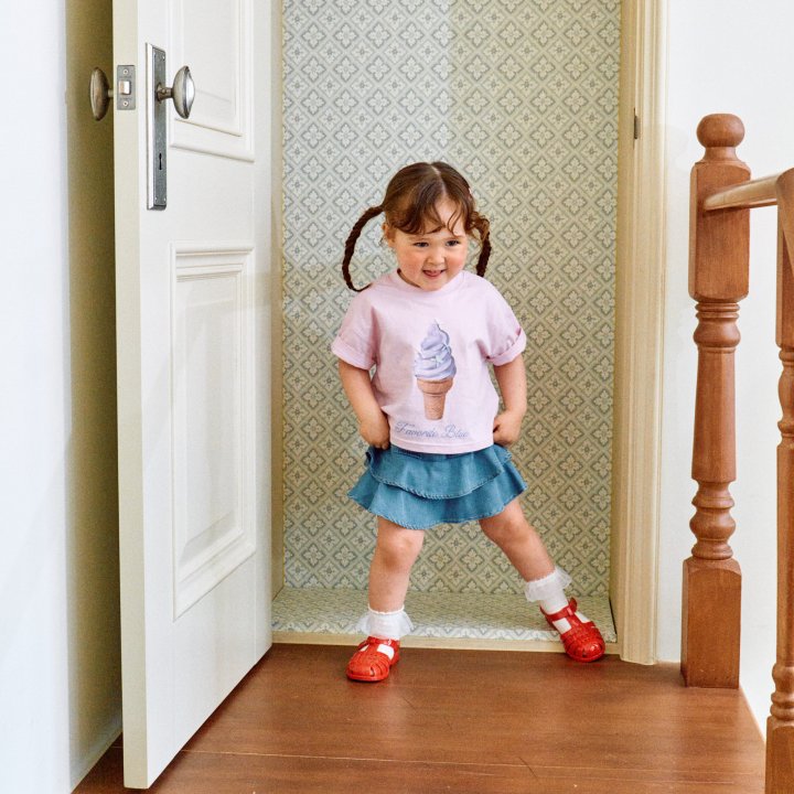 Firstblue - Korean Children Fashion - #childrensboutique - Ribbon Ice Cream Tee - 8
