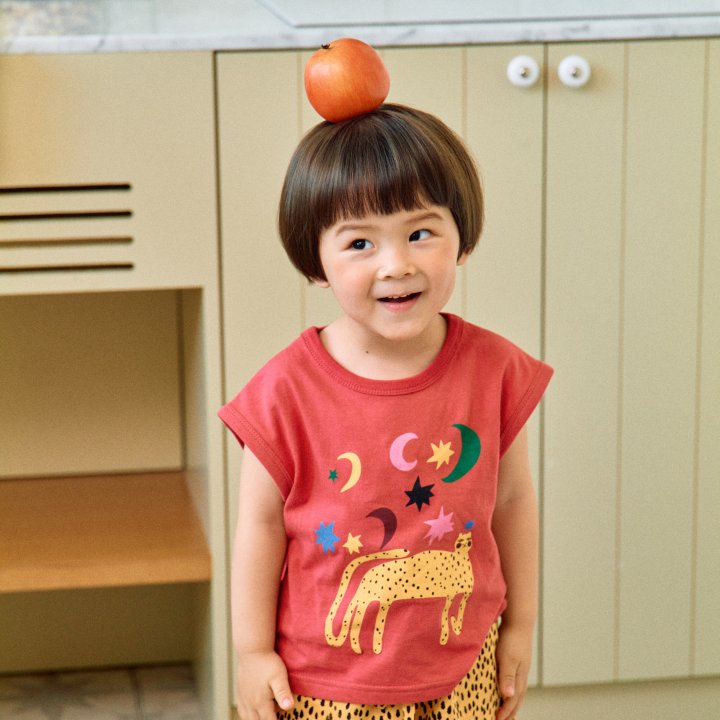 Firstblue - Korean Children Fashion - #designkidswear - Cheetah Print Sleeveless Tee