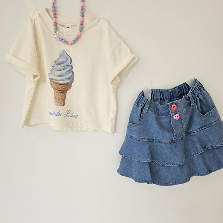 Firstblue - Korean Children Fashion - #designkidswear - Ribbon Ice Cream Tee - 9