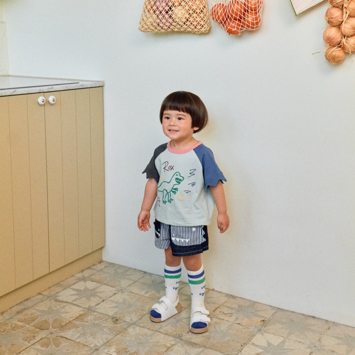 Firstblue - Korean Children Fashion - #designkidswear - Dino Raglan Tee - 6