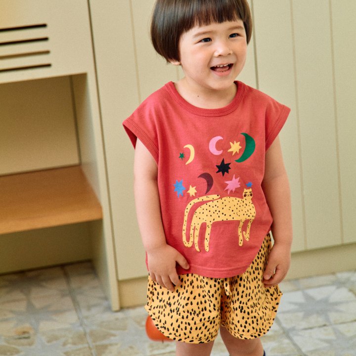 Firstblue - Korean Children Fashion - #discoveringself - Cheetah Print Sleeveless Tee - 2