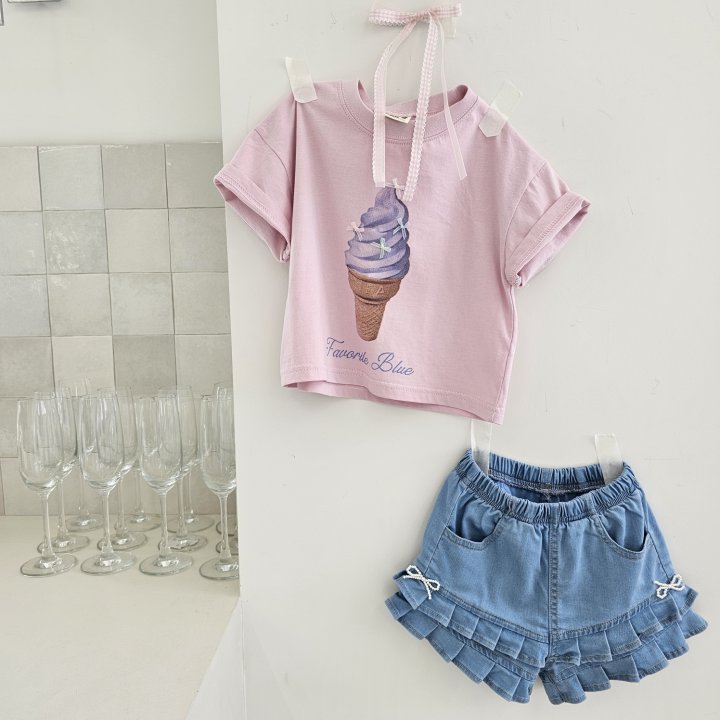 Firstblue - Korean Children Fashion - #discoveringself - Ribbon Ice Cream Tee - 10