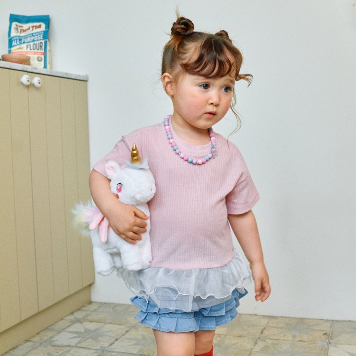Firstblue - Korean Children Fashion - #fashionkids - Mesh Frill Tee - 6