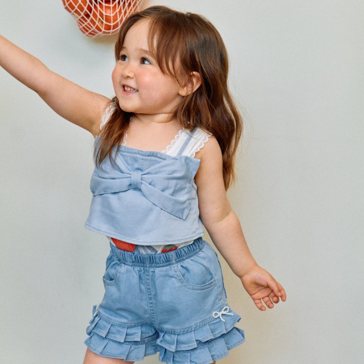 Firstblue - Korean Children Fashion - #discoveringself - Denim Bustier - 4