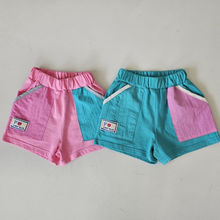 Firstblue - Korean Children Fashion - #fashionkids - Pocket Color Shorts